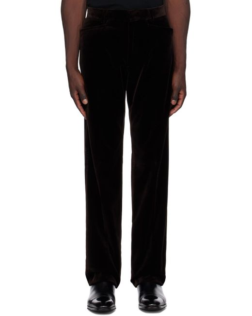 Tom Ford Black Brown Atticus Trousers for men