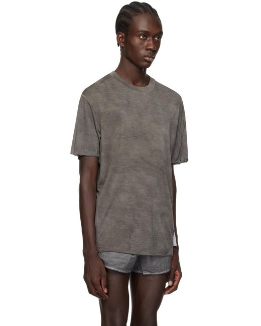 T-shirt léger gris Satisfy pour homme en coloris Black