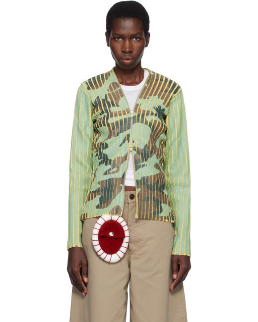 Stanley Raffington Green Plated Knit Jacket