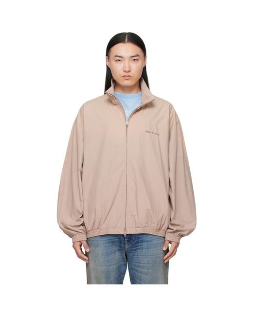 Acne Natural Washed Logo Jacket for men