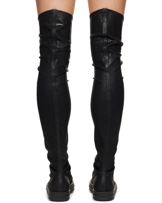Rick Owens ブラック Hollywood High Sock Sneaks ニーハイブーツ Black