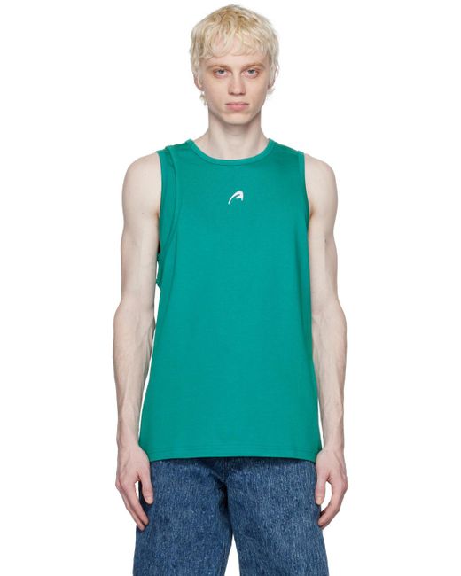 Adererror Green Layered Tank Top for men