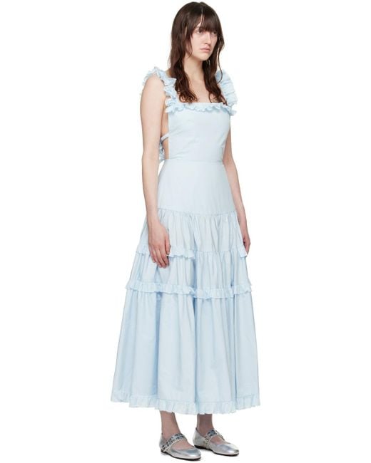Molly Goddard Blue maggie Midi Dress