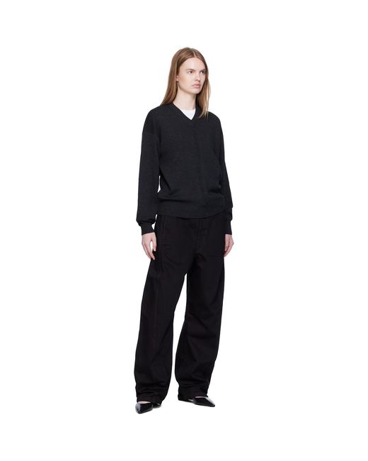 Lemaire Black V Neck Sweater