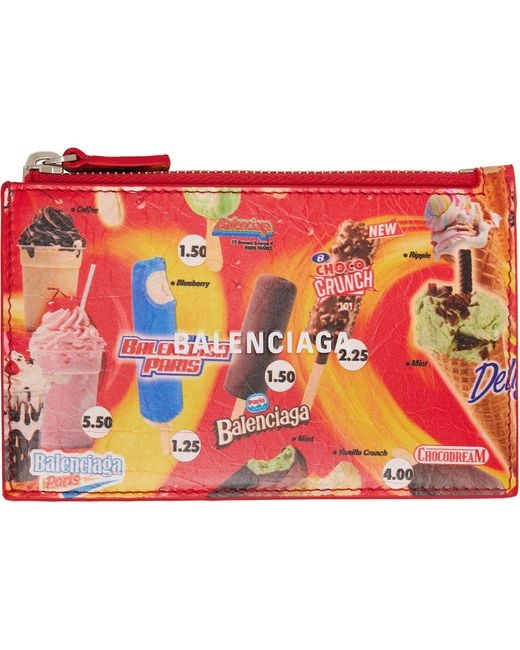 Balenciaga Pink Cash Long Coin Card Holder for men