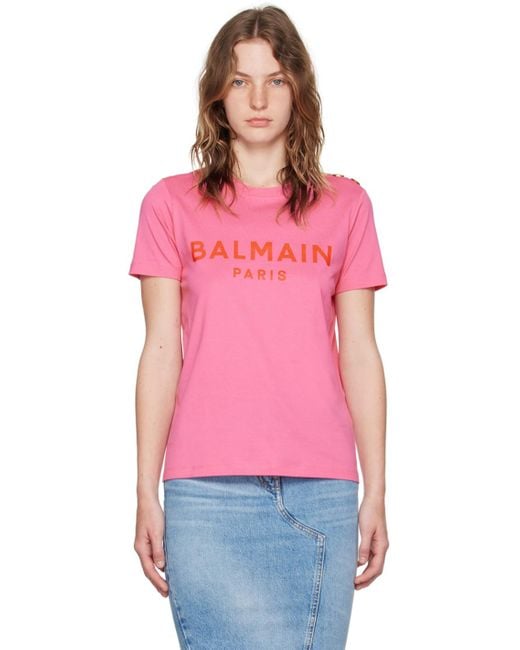 Balmain Paris Tシャツ Pink