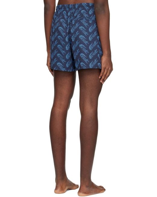 Lacoste Blue Navy Printed Swim Shorts for men