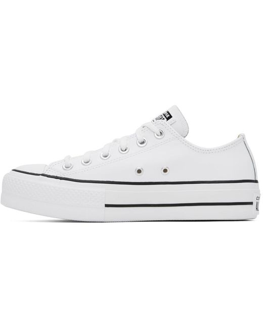 Baskets Basses Chuck Taylor All Star Blanches En Cuir À Plateforme Converse pour homme en coloris Black