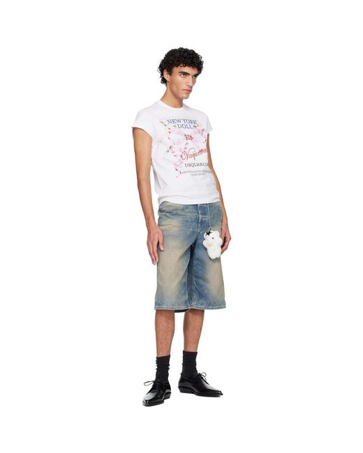 DSquared² White Vaquera Edition Cup Sleeves T-Shirt for men