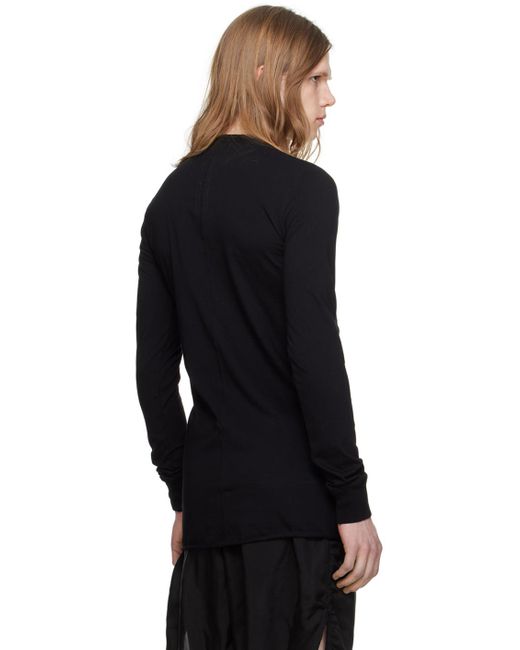 Rick Owens Black Basic Long Sleeve T-shirt for men