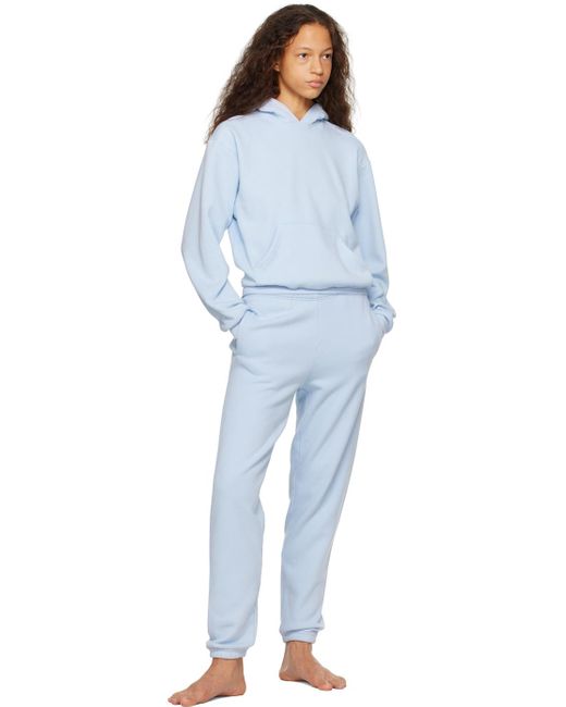 Pantalon jogger noir - cotton fleece Skims en coloris Blue