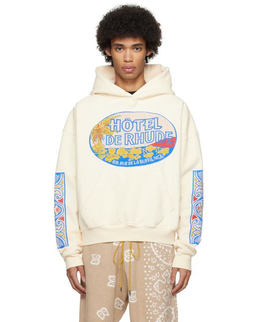 Rhude Multicolor Off-white Hotel Hoodie for men