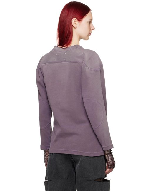 Maison Margiela Purple Embroide Sweatshirt