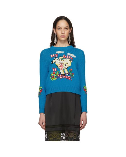 Marc Jacobs Blue Magda Archer X The Men's Intarsia Sweater