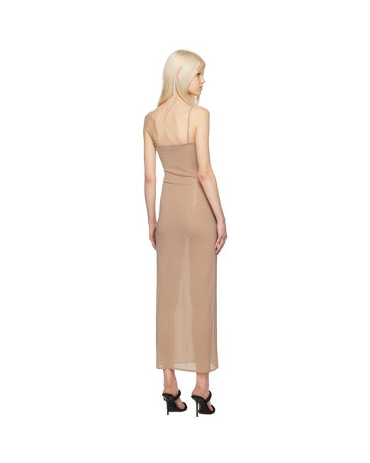 Alexander Wang Black Beige Bead Midi Dress