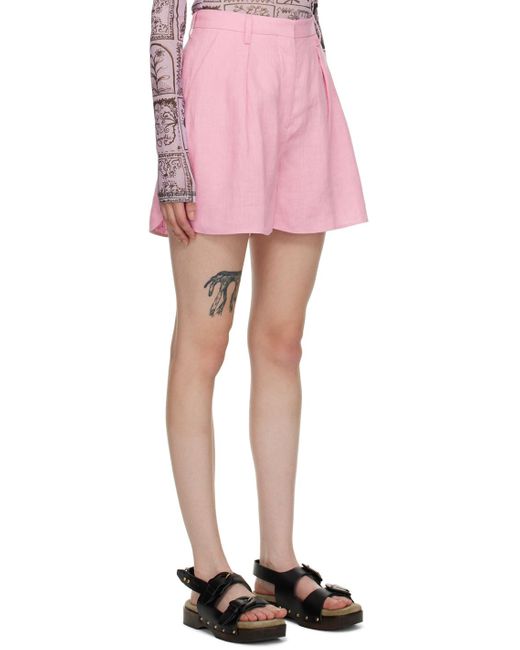 Nanushka Pink Rima Shorts
