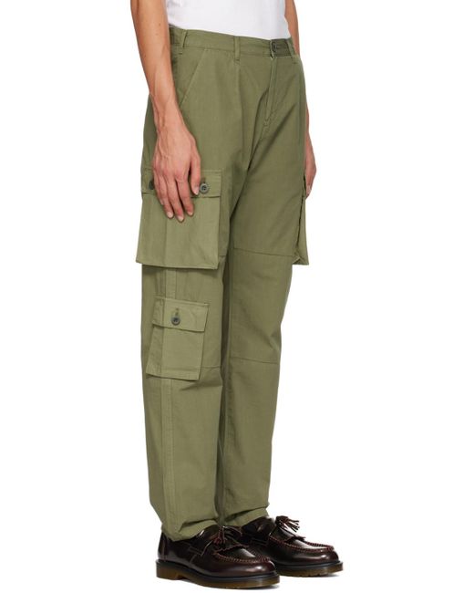 John Elliott Green Desert Techno Cargo Pants for men