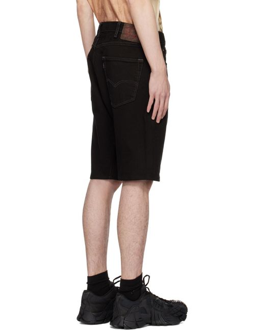 Bless Black Upcycled Denim Shorts for men