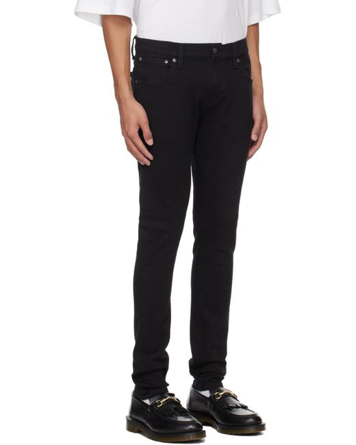 Nudie Jeans Black Tight Terry Jeans for men