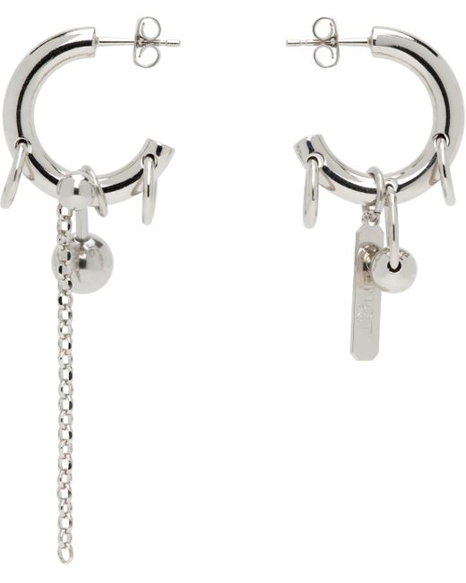 Justine Clenquet White Evie Earrings for men