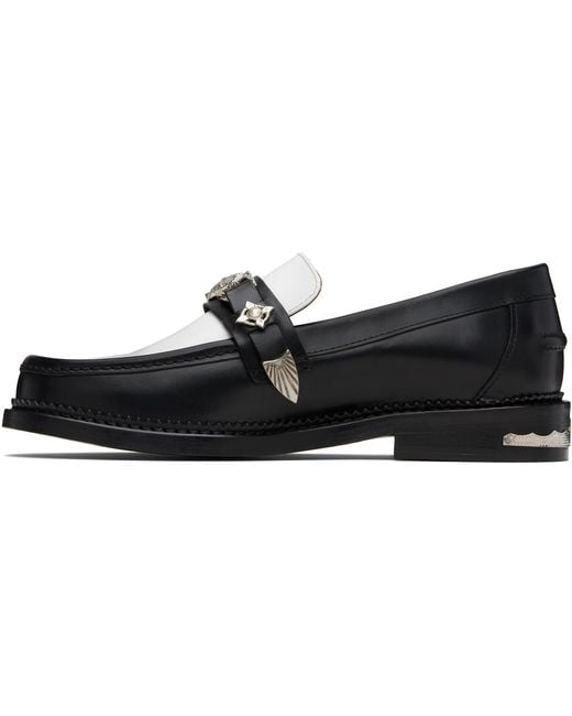 Toga Virilis Black Ssense Exclusive & Metal Loafers for men