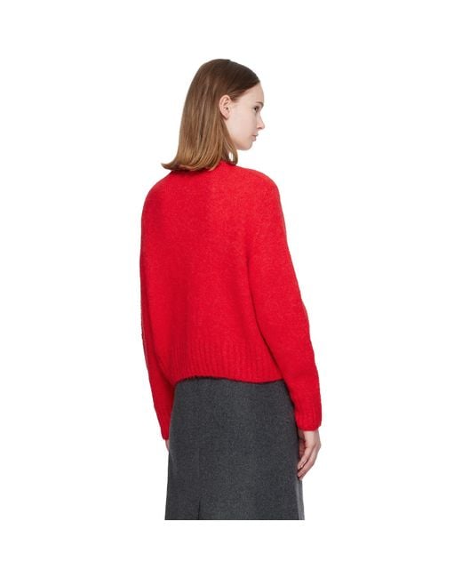 NOTHING WRITTEN Red Alpaca Knit Cardigan