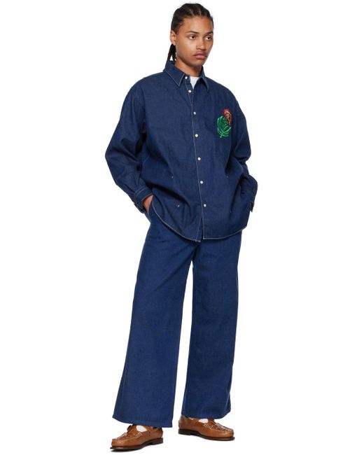 Kuro Military Denim Shirt in Blue for Men | Lyst Canada