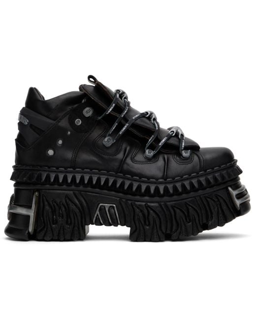 メンズ Vetements New Rockエディション ブラック Fire プラットフォーム スニーカー Black