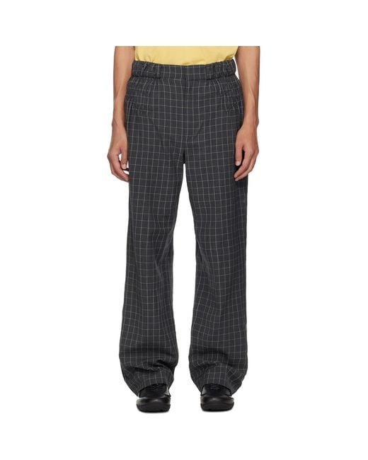 Kiko Kostadinov Black Minna Gathered Trousers for men
