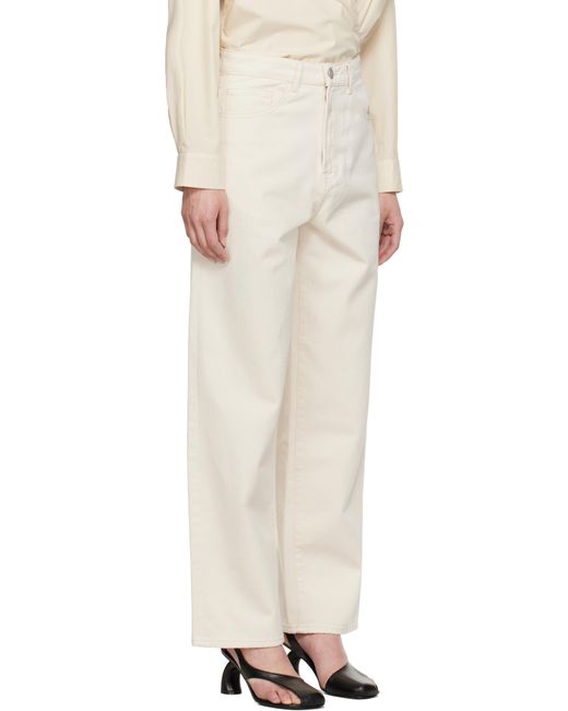 Rohe オフホワイト バギージーンズ Natural