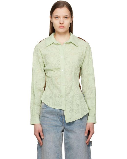 ANDERSSON BELL Green Moeka Combination Shirt | Lyst