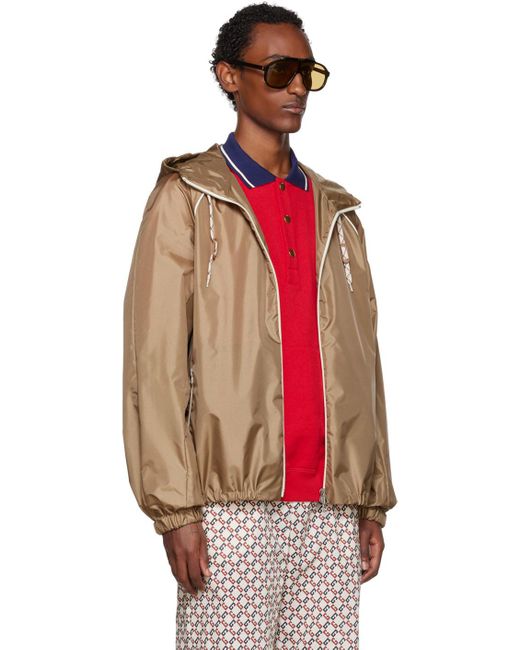 Gucci Multicolor Tan Nylon Jacket for men