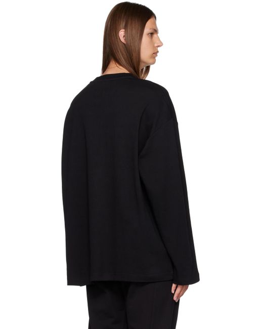 Versace Black V-emblem Long Sleeve T-shirt for men