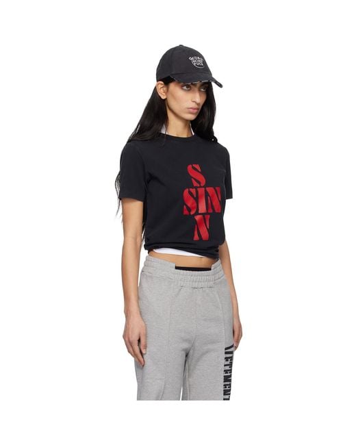 Vetements Black Sins Fitted T-Shirt