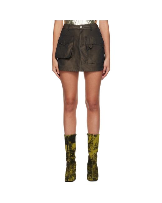 Marques'Almeida Black Marques Almeida Patch Pocket Miniskirt