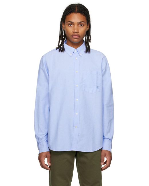 Norse Projects Blue Algot Shirt for men