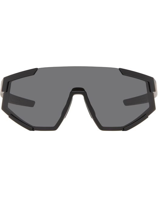 Prada Gray 'Prada' Linea Rossa Impavid Sunglasses for men