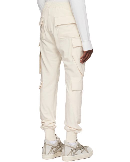Rick Owens Natural Off- Hollywood Mastodon Mega Cargo Pants for men
