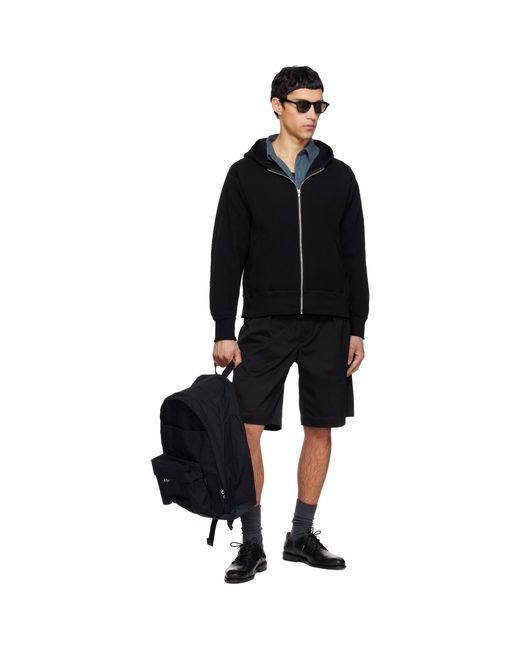 Nanamica Black Zip-Up Thermal Hoodie for men