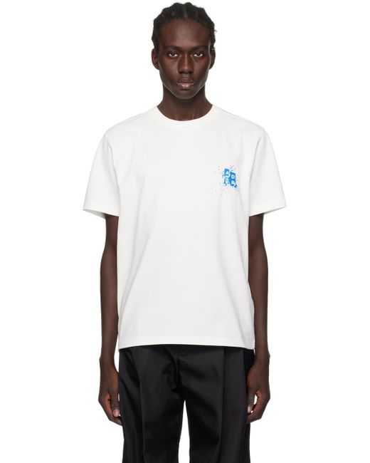 Adererror White Crystal-cut T-shirt for men