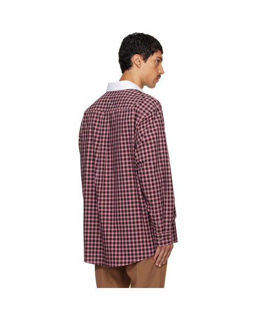 Marni Red Checked Shirt for men