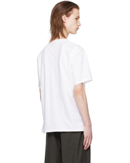 Undercover White Embroidered T-shirt for men