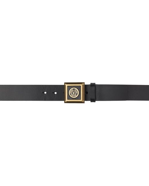 Versace Black V-Emblem Belt for men