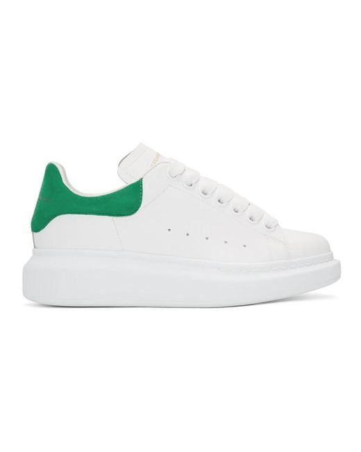 Alexander McQueen White And Green Oversized Sneakers