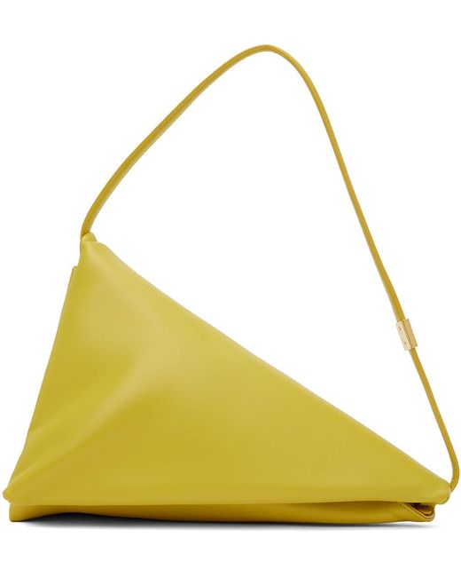 Marni Yellow Leather Prisma Triangle Shoulder Bag