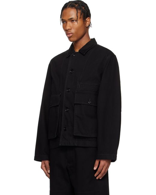 メンズ Lemaire ブラック ボクシー デニムジャケット ブラック | Lyst
