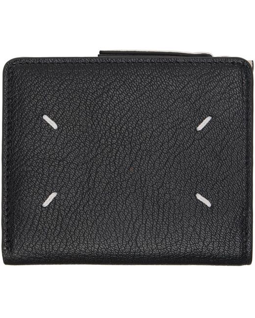 Maison Margiela Black & Gray Four Stitches Wallet for men
