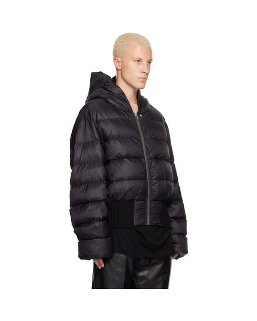Rick Owens Black Tower Hooded Jacket for men