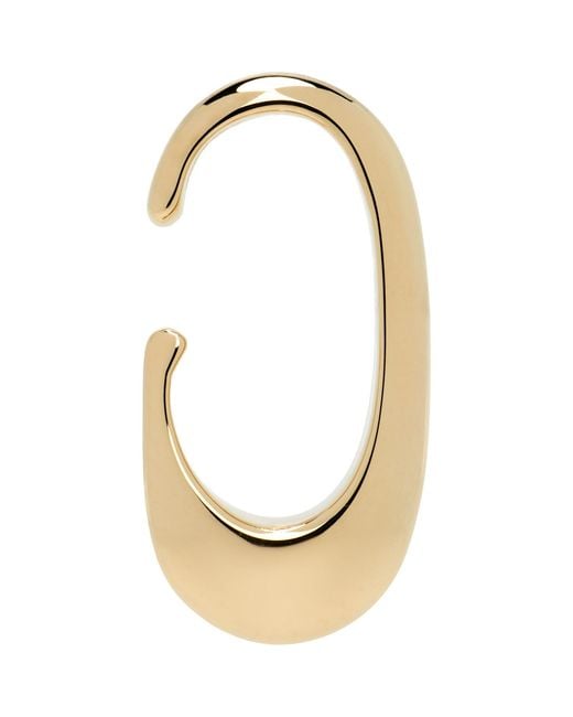 Lemaire Black Long Drop Ear Cuff for men