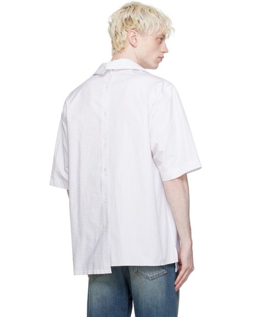 Chemise blanche à ourlet asymétrique Lanvin pour homme en coloris White
